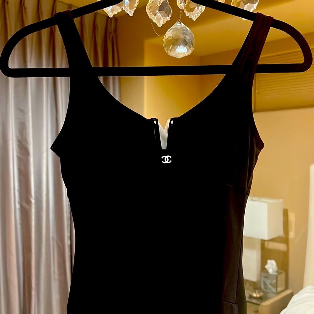 CHANEL cover up/dress.  Chic black and white.